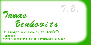 tamas benkovits business card